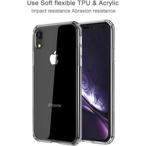  [아마존베스트]Mkeke Compatible with iPhone XR Case,Clear Cover for 6.1 Inch Black