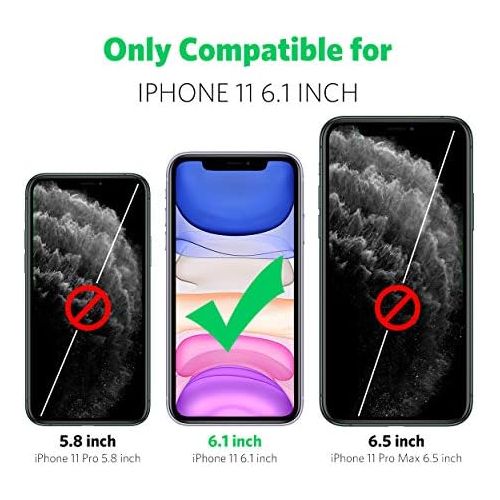  [아마존베스트]Mkeke Compatible with iPhone 11 Case, Clear Cover for 6.1 Inch Black