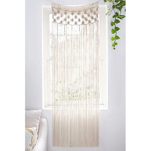  Mkono Macrame Curtain Wall Hanging Boho Wedding Backdrop, 29 W x 80 L