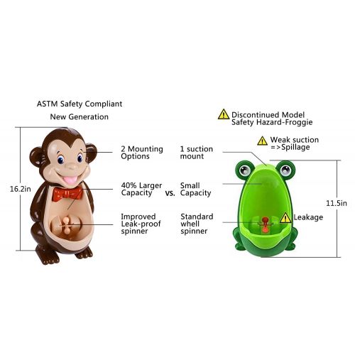  [아마존베스트]Mkool mkool Cute Monkey Potty Training Urinals with Funny Aiming Target Windmill for Kids Toddlers...