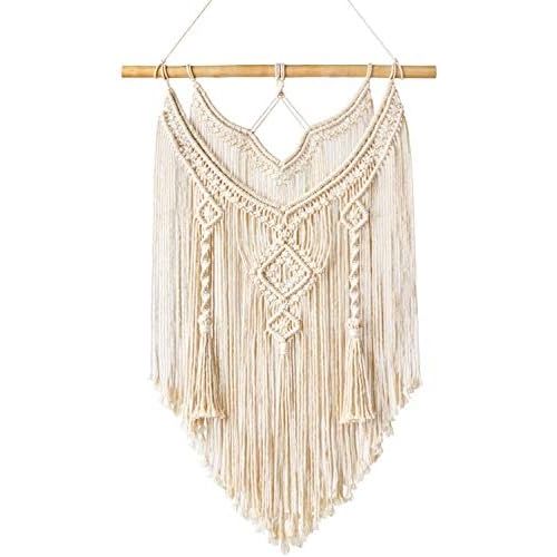  Visit the Mkouo Store Mkouo Macrame Wall Hanging Woven Tapestry