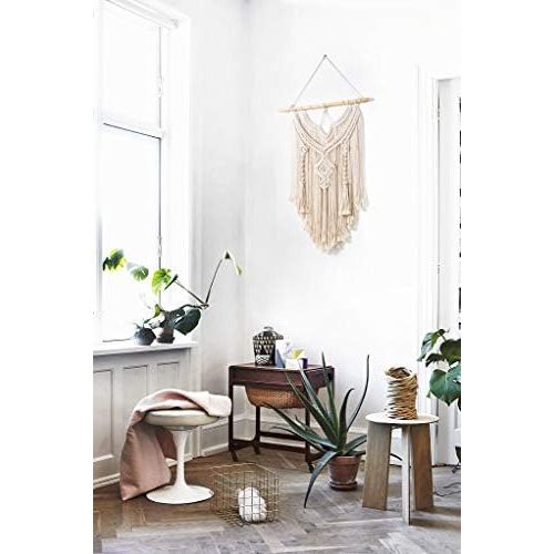  Visit the Mkouo Store Mkouo Macrame Wall Hanging Woven Tapestry