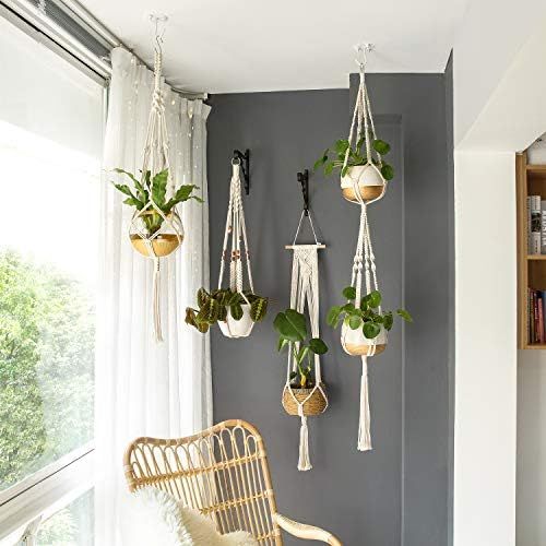  Visit the Mkouo Store Mkouo Macrame Plant Hangers