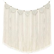 Visit the Mkouo Store Mkono Macrame Woven Wall Hanging Fringe Garland Banner Bohemian Wall Decor