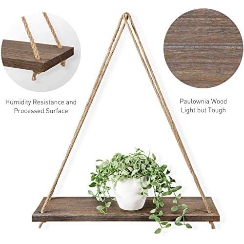  Visit the Mkouo Store Mkouo Wall Hanging Shelves Plant Hanger