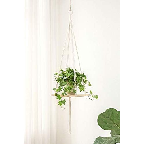  Visit the Mkouo Store Mkouo Macrame Hanging Planter, Plant Hanger, Hanging Plant Shelf, Hanging Plant Holder, Cotton Plant Hanger, Pot Hanger, Flower Pot Hanger - 45 Inches