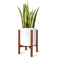 Visit the Mkouo Store Mkouo Plant Stand Mid Century Wood Flower Pot Holder, brown