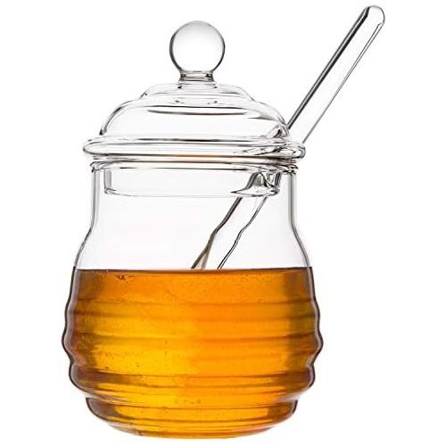  Visit the Mkouo Store Mkouo Glass Honey Jar, transparent