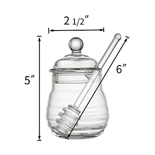  Visit the Mkouo Store Mkouo Glass Honey Jar, transparent