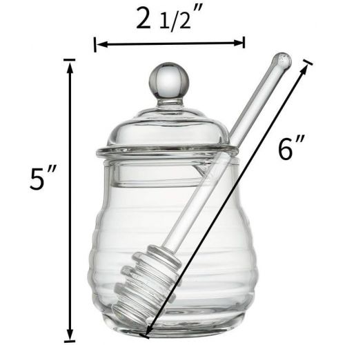  Visit the Mkouo Store Mkouo Glass Honey Jar, transparent