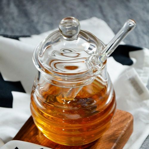  Visit the Mkouo Store Mkouo Glass Honey Jar, transparent