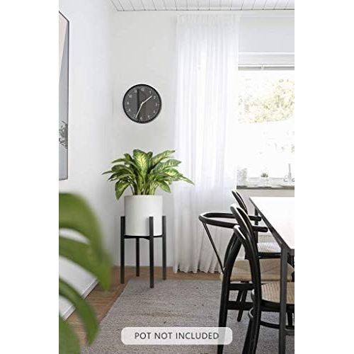  Visit the Mkouo Store Mkouo Plant Stand Mid Century Modern Tall Flower Pot Stands Metal Potted Plant Holder Indoor Outdoor Plants Display Rack, 30cm