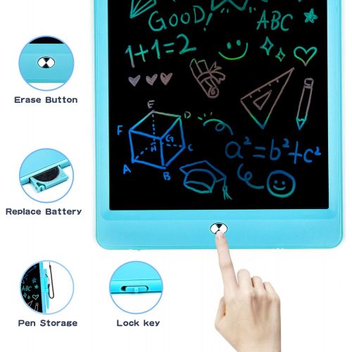  [아마존베스트]mloong LCD Writing Tablet,10 Inch Doodle Board Kids Tablets Drawing Tablet Electronic Digital Drawing Board for Adults and Kids Ages 3+ (Blue