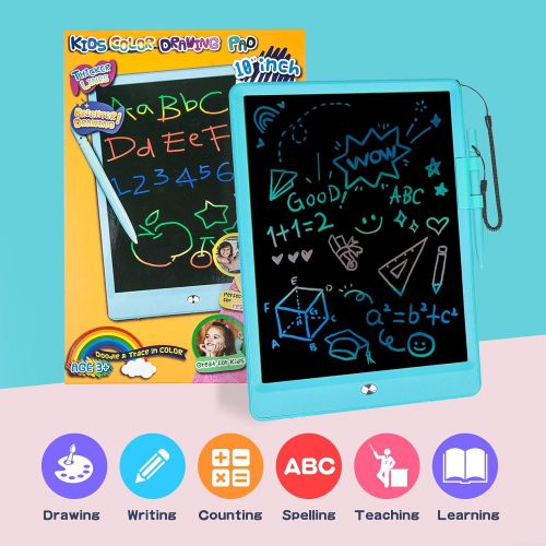  [아마존베스트]mloong LCD Writing Tablet,10 Inch Doodle Board Kids Tablets Drawing Tablet Electronic Digital Drawing Board for Adults and Kids Ages 3+ (Blue