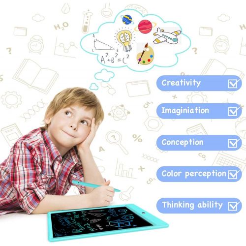  [아마존베스트]mloong LCD Writing Tablet,10 Inch Doodle Board Kids Tablets Drawing Tablet Electronic Digital Drawing Board for Adults and Kids Ages 3+ (Blue