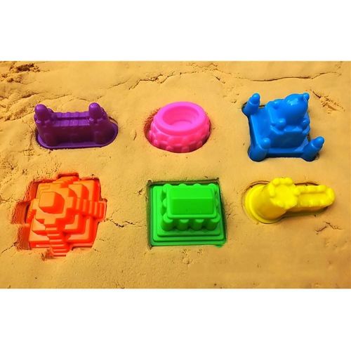  [아마존베스트]Small Mini Sand Molding Tools 6Pcs Castle Building Model Beach Toys Kit for Kids - Random Color