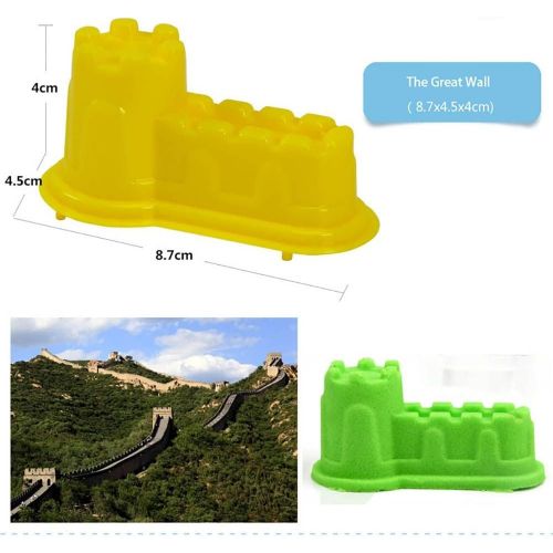  [아마존베스트]Small Mini Sand Molding Tools 6Pcs Castle Building Model Beach Toys Kit for Kids - Random Color