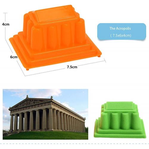  [아마존베스트]Small Mini Sand Molding Tools 6Pcs Castle Building Model Beach Toys Kit for Kids - Random Color