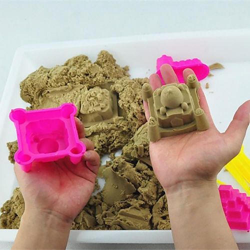  [아마존베스트]Small Mini Sand Molding Tools 6Pcs Castle Building Model Beach Toys Kit for Kids - Random Color