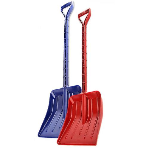  MnM-Home Extra Strong One Piece Construction, KidsToddler Plastic Snow  Beach sand Shovel. Two Set, Red-(girl) Blue-(boy).