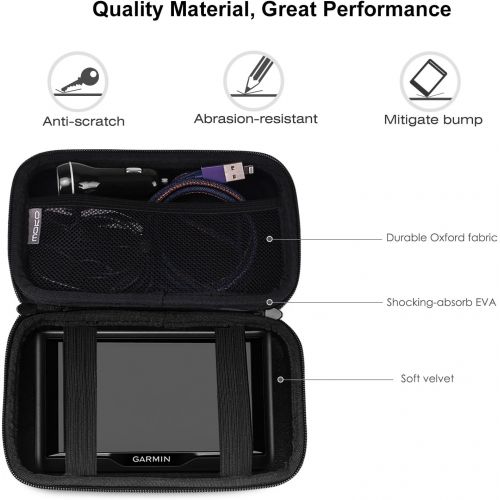  [아마존베스트]MoKo 5-Inch GPS Carrying Case, Portable Hard Shell Protective Pouch Storage Bag for Car GPS Navigator Garmin/Tomtom/Magellan with 5 Display - Black