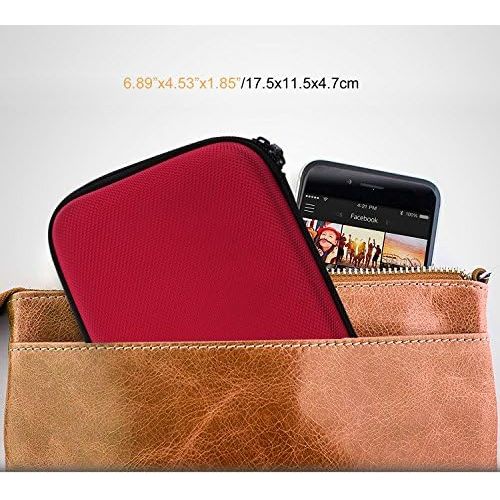  [아마존베스트]MoKo 7-Inch GPS Carrying Case, Portable Hard Shell Protective Pouch Storage Bag for Car GPS Navigator Garmin/Tomtom / Magellan with 7 Display - Red