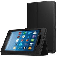 [아마존베스트]MoKo Case for All-New Amazon Fire HD 8 Tablet (7th/8th Generation, 2017/2018 Release) - Slim Folding Stand Cover for Fire HD 8, BLACK (with Auto Wake / Sleep)