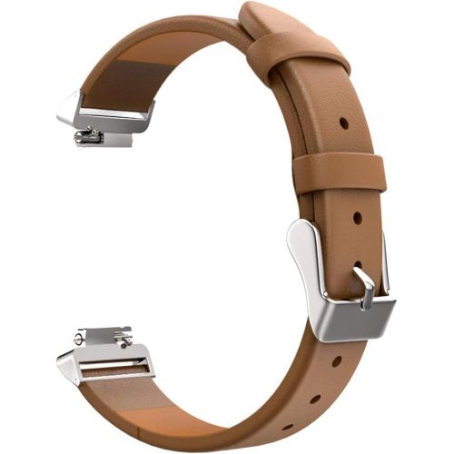  [아마존베스트]MoKo Watch Band Compatible with Fitbit Inspire/Inspire HR, Premium Genuine Leather Replacement Strap with Connector Fit Fitbit Inspire/Inspire HR Heart Rate + Fitness Wristband - B