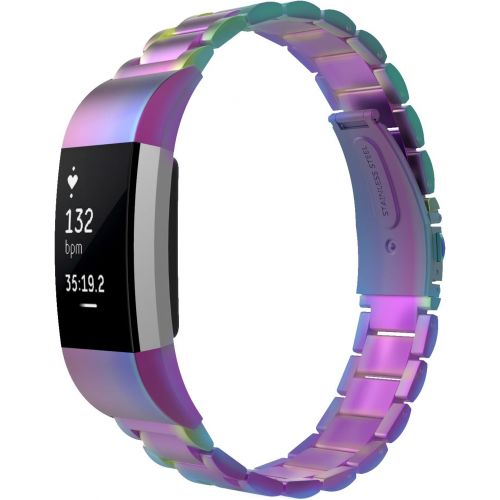  [아마존베스트]MoKo Fitbit Charge 2 Band, Universal Stainless Steel Watch Band Strap Band Bracelet + Connector for 2016 Fitbit Charge 2 Heart Rate + Fitness Wristband (Smart Watch NOT Included),