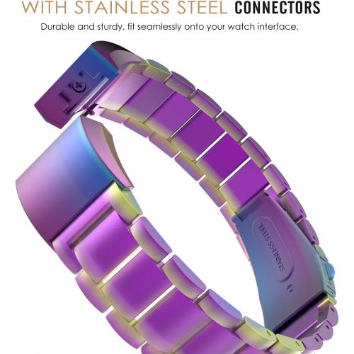  [아마존베스트]MoKo Fitbit Charge 2 Band, Universal Stainless Steel Watch Band Strap Band Bracelet + Connector for 2016 Fitbit Charge 2 Heart Rate + Fitness Wristband (Smart Watch NOT Included),