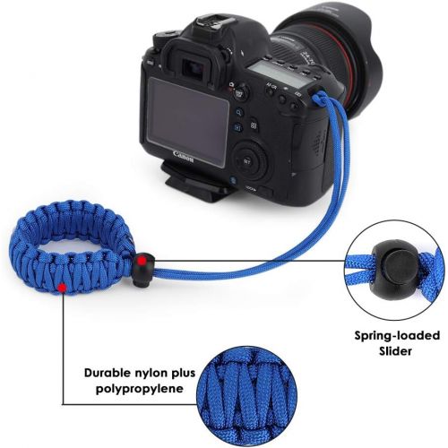  MoKo Universal Paracord [2 Pack], Nylon Braided Adjustable Camera Hand Grip Strap for Video Camcorder, Binoculars and Nikon/Canon/Sony/Minolta/Panasonic/SLR/DSLR Digital Cameras, B