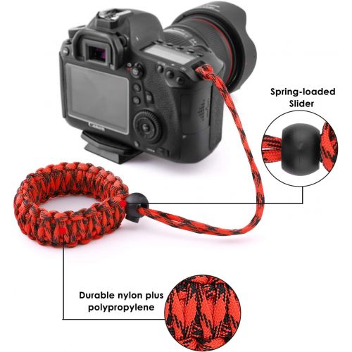  MoKo Universal Paracord [2 Pack], Nylon Braided Adjustable Camera Hand Grip Strap for Video Camcorder, Binoculars and Nikon/Canon/Sony/Minolta/Panasonic/SLR/DSLR Digital Cameras, B