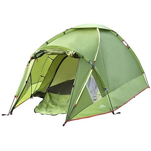  MoKo Waterproof Family Camping Tent, Portable 3 Person Outdoor Instant Cabin Tent, 4-Season Double Layer Dome Tent Sun Shelter for Hiking, Backpacking, Trekking, Mountaineering, Be