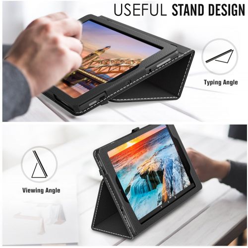  [아마존베스트]MoKo Case for All-New Amazon Fire HD 10 Tablet (7th Generation and 9th Generation, 2017 and 2019 Release) - Slim Folding Stand Cover with Auto Wake/Sleep for 10.1 Inch Tablet, Blac
