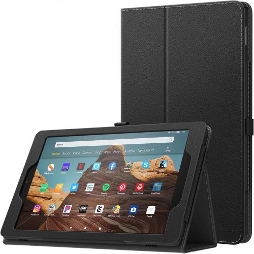  [아마존베스트]MoKo Case for All-New Amazon Fire HD 10 Tablet (7th Generation and 9th Generation, 2017 and 2019 Release) - Slim Folding Stand Cover with Auto Wake/Sleep for 10.1 Inch Tablet, Blac