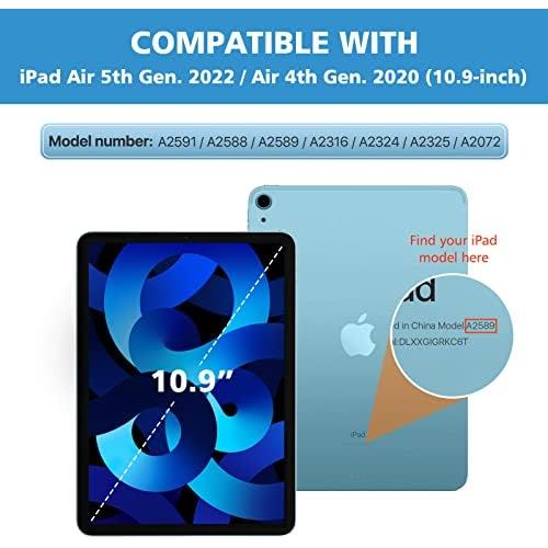  [아마존베스트]MoKo Case Fit New iPad Air 4th Generation 2020 - iPad Air 4 Case 10.9 inch Slim Lightweight Shell Stand Cover with Translucent Frosted Back Protector for iPad Air 4, Auto Wake/Slee