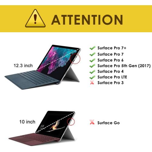  [아마존베스트]MoKo Case Fit Microsoft Surface Pro 7 / Pro 6 / Pro 5 / Pro 2017 / Pro 4 / Pro LTE, All-in-One Protective Rugged Cover Case with Pen Holder, Hand Strap, Compatible with Type Cover