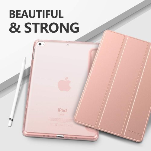  [아마존베스트]MoKo Case Fit New iPad Mini 5 2019 (5th Generation 7.9 inch) - Slim Lightweight Smart Shell Stand Cover with Translucent Frosted Back Protector, with Auto Wake/Sleep - Rose Gold