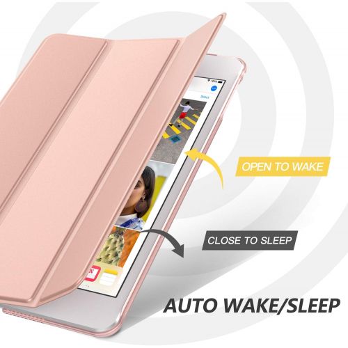  [아마존베스트]MoKo Case Fit New iPad Mini 5 2019 (5th Generation 7.9 inch) - Slim Lightweight Smart Shell Stand Cover with Translucent Frosted Back Protector, with Auto Wake/Sleep - Rose Gold