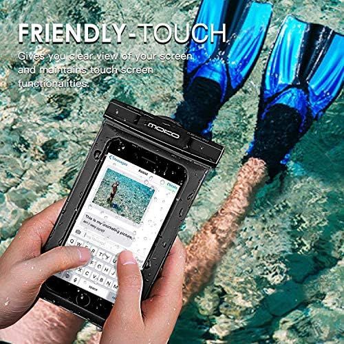  [아마존베스트]MoKo Waterproof Phone Pouch, Underwater Cellphone Case Dry Bag with Lanyard Armband Compatible with iPhone 11/11 Pro Max, X/Xs/Xr/Xs Max, 8/7/6 Plus, Galaxy S20/S10/S9/S8 Plus, S10