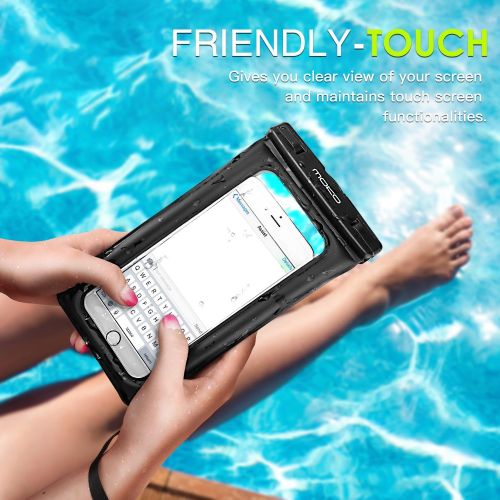  [아마존베스트]MoKo Floating Waterproof Phone Pouch, Floatable Phone Case Dry Bag with Lanyard Armband Compatible with iPhone 12/12 Mini/12 Pro, iPhone 11/11 Pro, X/Xs/Xr/Xs Max,8/7, Samsung S10/