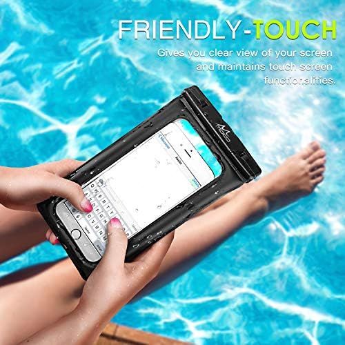  [아마존베스트]MoKo Floating Waterproof Phone Pouch [2 Pack], Floatable Phone Case Dry Bag with Lanyard Compatible with iPhone 11/11 Pro, X/Xs/Xr/Xs Max, 8/7/6 Plus, Galaxy S10/S9/S8 Plus, S10e,