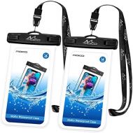 [아마존베스트]MoKo Waterproof Phone Pouch [2 Pack], Underwater Clear Phone Case Dry Bag with Lanyard Compatible with iPhone 11/11 Pro Max, X/Xs/Xr/Xs Max, 8/7/6 Plus, Galaxy S10/S9/S8 Plus, S10e