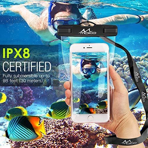  [아마존베스트]MoKo Waterproof Phone Pouch [2 Pack], Underwater Clear Phone Case Dry Bag with Lanyard Compatible with iPhone 11/11 Pro Max, X/Xs/Xr/Xs Max, 8/7/6 Plus, Galaxy S10/S9/S8 Plus, S10e
