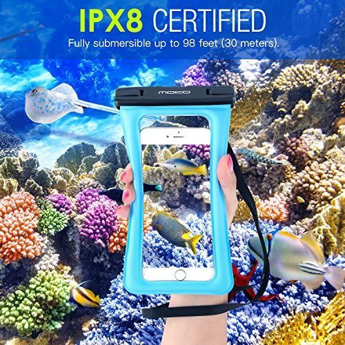  [아마존베스트]MoKo Floating Waterproof Phone Pouch [3 Pack], Floatable Phone Case Dry Bag with Lanyard Armband Compatible with iPhone 12/12 Mini/12 Pro, iPhone 11/11 Pro, X/Xs/Xr/Xs Max,8, Galax