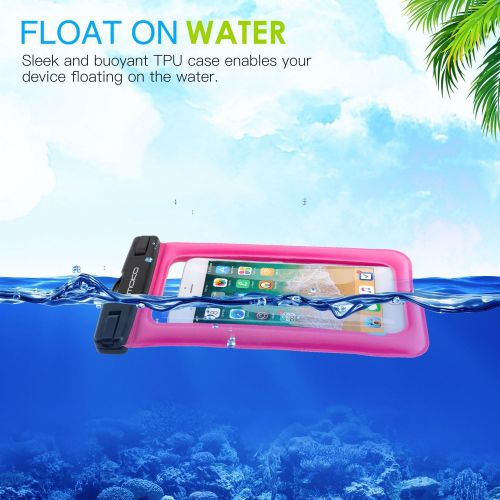  [아마존베스트]MoKo Floating Waterproof Phone Pouch [3 Pack], Floatable Phone Case Dry Bag with Lanyard Armband Compatible with iPhone 12/12 Mini/12 Pro, iPhone 11/11 Pro, X/Xs/Xr/Xs Max,8, Galax