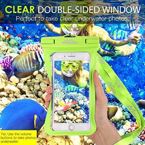  [아마존베스트]MoKo Waterproof Phone Pouch [3 Pack], Underwater Phone Case Dry Bag with Lanyard Compatible with iPhone 11/11 Pro/11 Pro Max, X/Xs/Xr/Xs Max, 8/7 Plus, Galaxy S10/S9/S8 Plus, S10e,