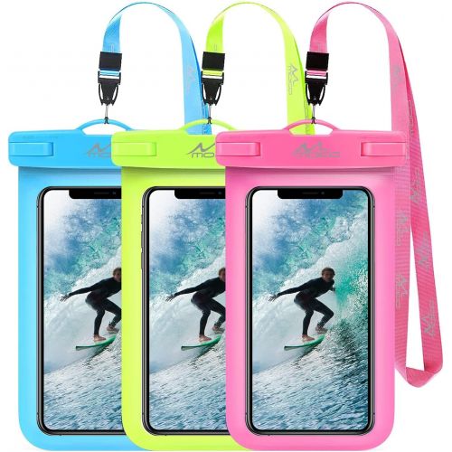  [아마존베스트]MoKo Waterproof Phone Pouch [3 Pack], Underwater Phone Case Dry Bag with Lanyard Compatible with iPhone 11/11 Pro/11 Pro Max, X/Xs/Xr/Xs Max, 8/7 Plus, Galaxy S10/S9/S8 Plus, S10e,