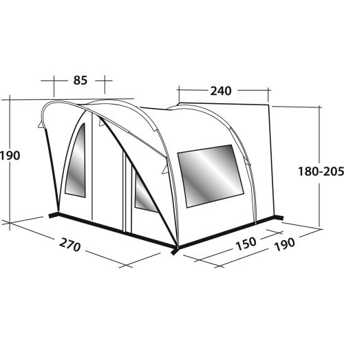  MoKo Easy Camp Motor Tour Hurricane M Drive Away Awning Air Comfy Range Grey/Blue