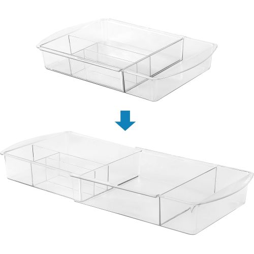  [아마존핫딜][아마존 핫딜] MoMA Expandable Makeup Organizer - Adjustable Makeup Brush Organizer (4 Packs) - Plastic Makeup Organizer for Bathroom Drawers, Vanities, Countertops - Scalable Cosmetics Organizer